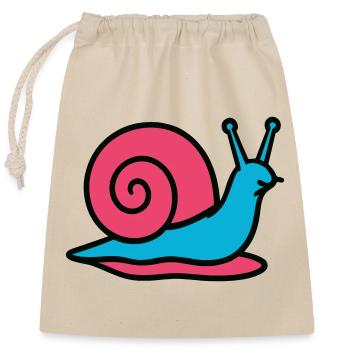 Snail Pop Art Gastropod Vegetable Garden - Closable cotton gift bag (25x30cm) - nature - Front
