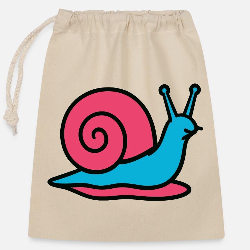 Snail Pop Art Gastropoden-Gemüsegarten - Verschließbarer Geschenkbeutel aus Baumwolle (25x30cm) - Natur
