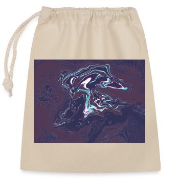 Neon Swirl Vortex - Closable cotton gift bag (25x30cm) - nature - Front