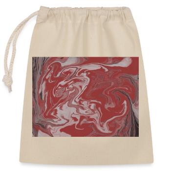 Marble Swirl Red-Grey - Closable cotton gift bag (25x30cm) - nature - Front