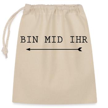 Lustiger Bier Spruch Geschenkidee Party - Verschließbarer Geschenkbeutel aus Baumwolle (25x30cm) - Natur - Vorne