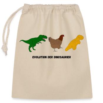 Evolution of dinosaurs - Closable cotton gift bag (25x30cm) - nature - Front