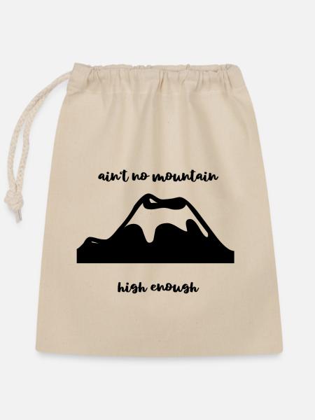mountain - Verschließbarer Geschenkbeutel aus Baumwolle (25x30cm) - Natur