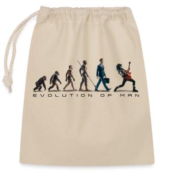 Evolution Guitar Player 06 2024 1 - Closable cotton gift bag (25x30cm) - nature - Front