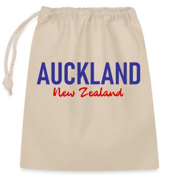Auckland - New Zealand- Aotearoa - Maori - Kiwi - Verschließbarer Geschenkbeutel aus Baumwolle (25x30cm) - Natur - Vorne