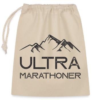 Ultra-Marathonläufer - Verschließbarer Geschenkbeutel aus Baumwolle (25x30cm) - Natur - Vorne