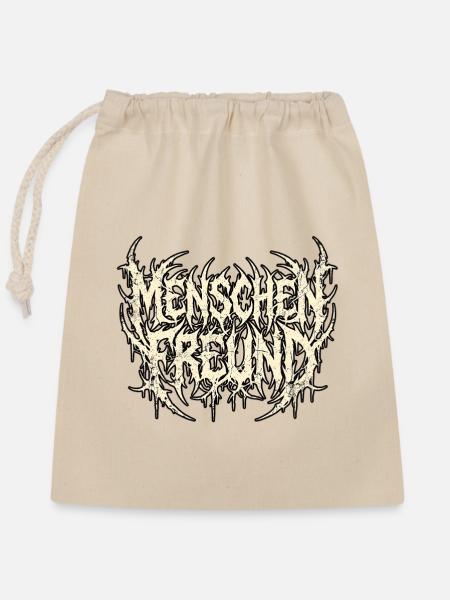 Menschenfreund Heavy Metal - Verschließbarer Geschenkbeutel aus Baumwolle (25x30cm) - Natur