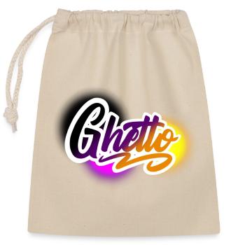 Ghetto - Verschließbarer Geschenkbeutel aus Baumwolle (25x30cm) - Natur - Vorne