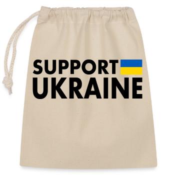 Support ukraine - Closable cotton gift bag (25x30cm) - nature - Front
