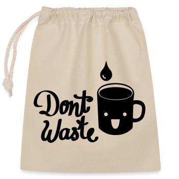 Don`t waste Water - Verschließbarer Geschenkbeutel aus Baumwolle (25x30cm) - Natur - Vorne
