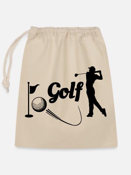 Welle - Verschließbarer Geschenkbeutel aus Baumwolle (25x30cm) - Natur