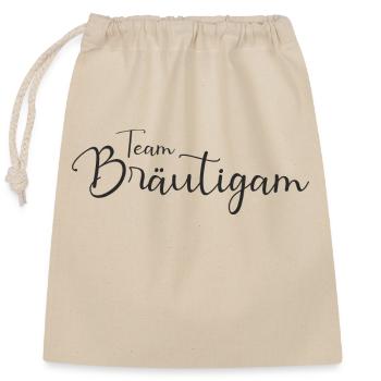 Team Bräutigam - Verschließbarer Geschenkbeutel aus Baumwolle (25x30cm) - Natur - Vorne