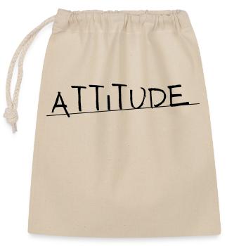 Attitude - Sac cadeau en coton avec cordon (25 x 30 cm) - nature - Devant