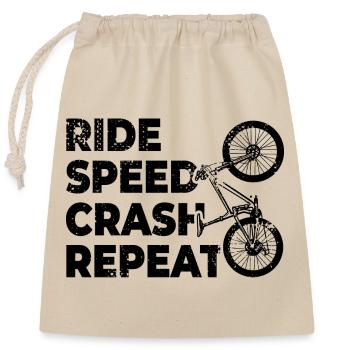 Drôle de dicton de vélo de montagne - Sac cadeau en coton avec cordon (25 x 30 cm) - nature - Devant