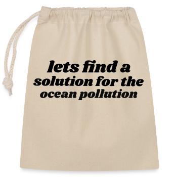 Marine Conservation - Closable cotton gift bag (25x30cm) - nature - Front