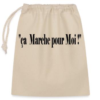 ça marche pour moi ! - Sac cadeau en coton avec cordon (25 x 30 cm) - nature - Devant