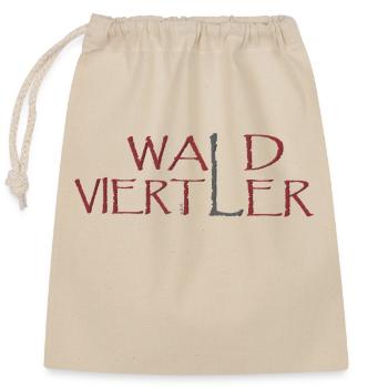 WaLdviertLer - Verschließbarer Geschenkbeutel aus Baumwolle (25x30cm) - Natur - Vorne