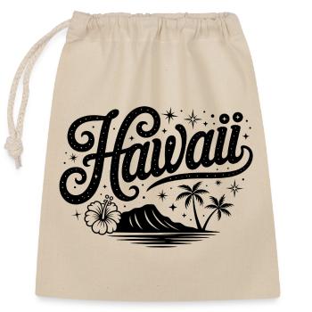 Hawaii - Souvenir USA State Design - Verschließbarer Geschenkbeutel aus Baumwolle (25x30cm) - Natur - Vorne
