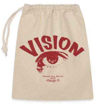 Vision Eye Streetwear - Closable cotton gift bag (25x30cm) - nature - Front