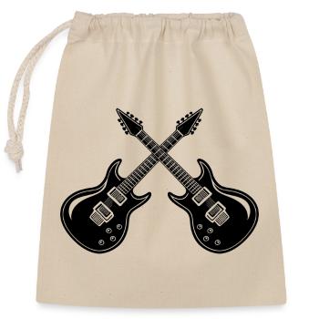 Electric Guitar - Closable cotton gift bag (25x30cm) - nature - Front