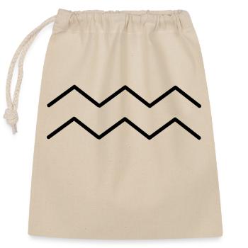 Verseau Signe astrologique Aquarius - Sac cadeau en coton avec cordon (25 x 30 cm) - nature - Devant