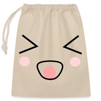 Kawaii Face Kawaii Costume Kawaii - Closable cotton gift bag (25x30cm) - nature - Front