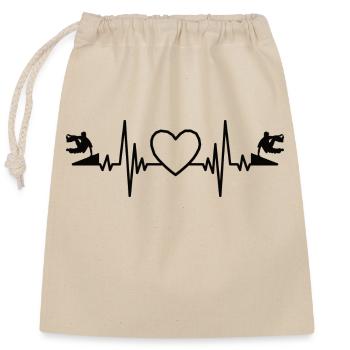 Parkour Runner Parkour Running Cadeau Sports extrêmes - Sac cadeau en coton avec cordon (25 x 30 cm) - nature - Devant