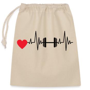 Fitness Athlete Muscle Bodybuilder Strength Training - Closable cotton gift bag (25x30cm) - nature - Front