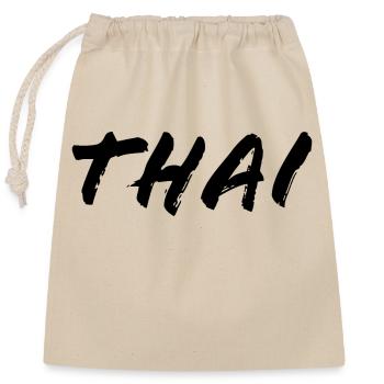 Thai - Closable cotton gift bag (25x30cm) - nature - Front