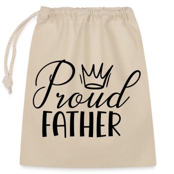 Proud Father - Closable cotton gift bag (25x30cm) - nature - Front