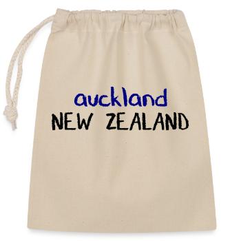 Auckland - New Zealand - Kiwi Aotearoa Neuseeland - Verschließbarer Geschenkbeutel aus Baumwolle (25x30cm) - Natur - Vorne