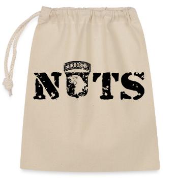 AVM Bastogne NUTS Battle Bulge Battered Bastards - Verschließbarer Geschenkbeutel aus Baumwolle (25x30cm) - Natur - Vorne
