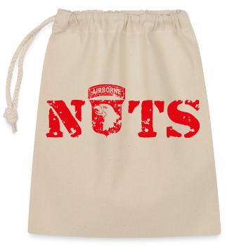 AVM Bastogne NUTS Battle Bulge Battered Bastards - Verschließbarer Geschenkbeutel aus Baumwolle (25x30cm) - Natur - Vorne