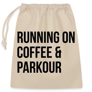Parkour - Closable cotton gift bag (25x30cm) - nature - Front