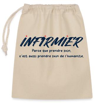 KRANKENSCHWESTER KRANKENSCHWESTER DOKTOR HUMOR DRÖLES T - Verschließbarer Geschenkbeutel aus Baumwolle (25x30cm) - Natur - Vorne