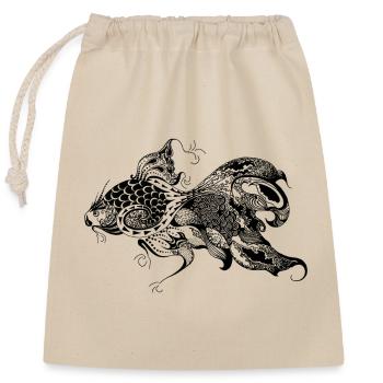 Poisson - Sac cadeau en coton avec cordon (25 x 30 cm) - nature - Devant