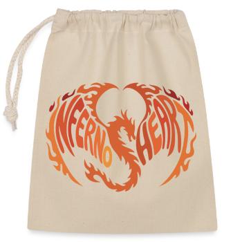 Conception de la flamme du cœur infernal - Sac cadeau en coton avec cordon (25 x 30 cm) - nature - Devant