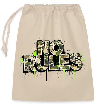 No Rules Camouflage Graffiti  - Verschließbarer Geschenkbeutel aus Baumwolle (25x30cm) - Natur - Vorne