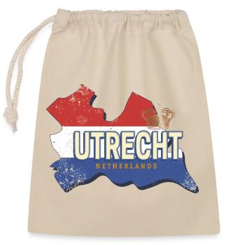 Utrecht aux Pays-Bas Souvenir Rétro Holland - Sac cadeau en coton avec cordon (25 x 30 cm) - nature - Devant