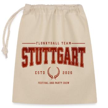 Flunkyball Profi Team Stuttgart Vintage Shirt - Verschließbarer Geschenkbeutel aus Baumwolle (25x30cm) - Natur - Vorne