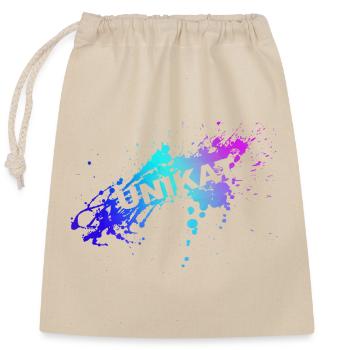 UNIQUE - Closable cotton gift bag (25x30cm) - nature - Front