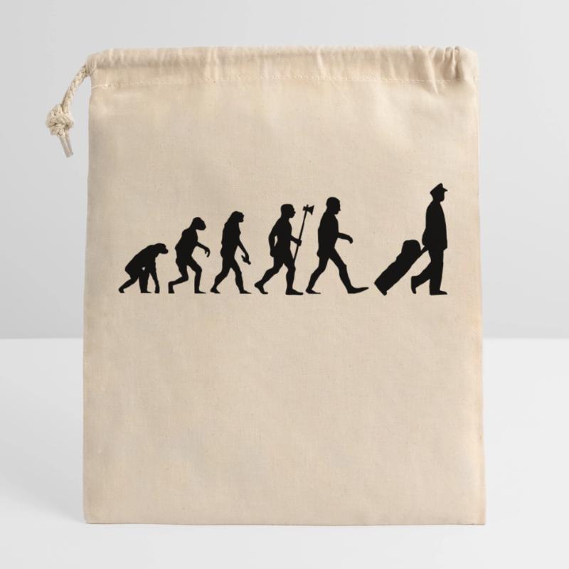 evolution pilot Flugzeug Pilot Flieger Verschließbarer Geschenkbeutel aus Baumwolle (25x30cm)