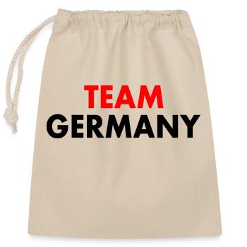 Team germany - Sac cadeau en coton avec cordon (25 x 30 cm) - nature - Devant