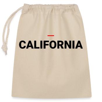 CALIFORNIA - Sac cadeau en coton avec cordon (25 x 30 cm) - nature - Devant