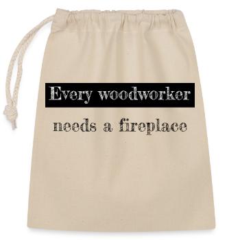 cool charpentier sweats à capuche et sweat-shirts travaux forestiers - Sac cadeau en coton avec cordon (25 x 30 cm) - nature - Devant