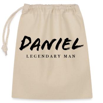 Daniel legendary man claim | Vectorgraphic - Closable cotton gift bag (25x30cm) - nature - Front