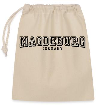 Magdeburg - Verschließbarer Geschenkbeutel aus Baumwolle (25x30cm) - Natur - Vorne