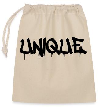 Unique - Sac cadeau en coton avec cordon (25 x 30 cm) - nature - Devant
