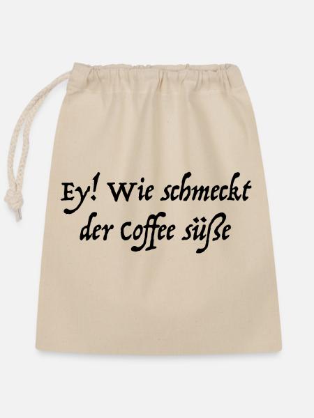 Kaffee-Kantate, Johann Sebastian Bach - Verschließbarer Geschenkbeutel aus Baumwolle (25x30cm) - Natur