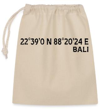 Bali Coordinates Souvenir - Closable cotton gift bag (25x30cm) - nature - Front